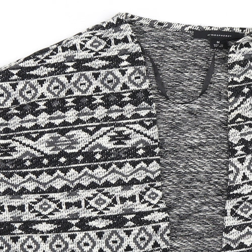 Atmosphere Womens Black Geometric  Cardigan Jumper Size M