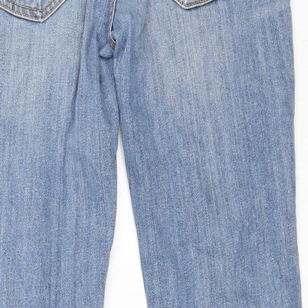 American Eagle Womens Blue  Denim Straight Jeans Size 6 L25 in