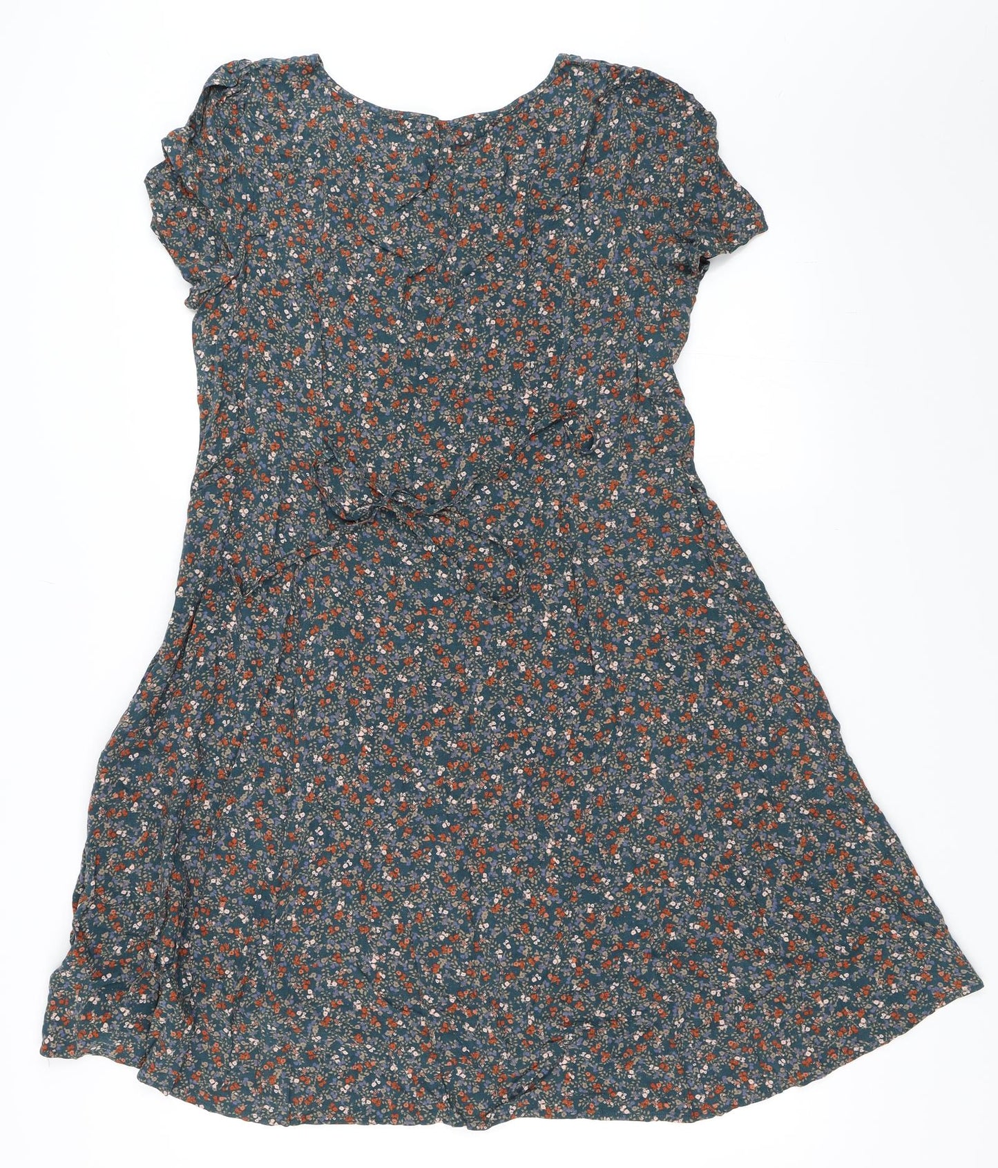 Marks and Spencer Womens Green Floral  Fit & Flare  Size 18