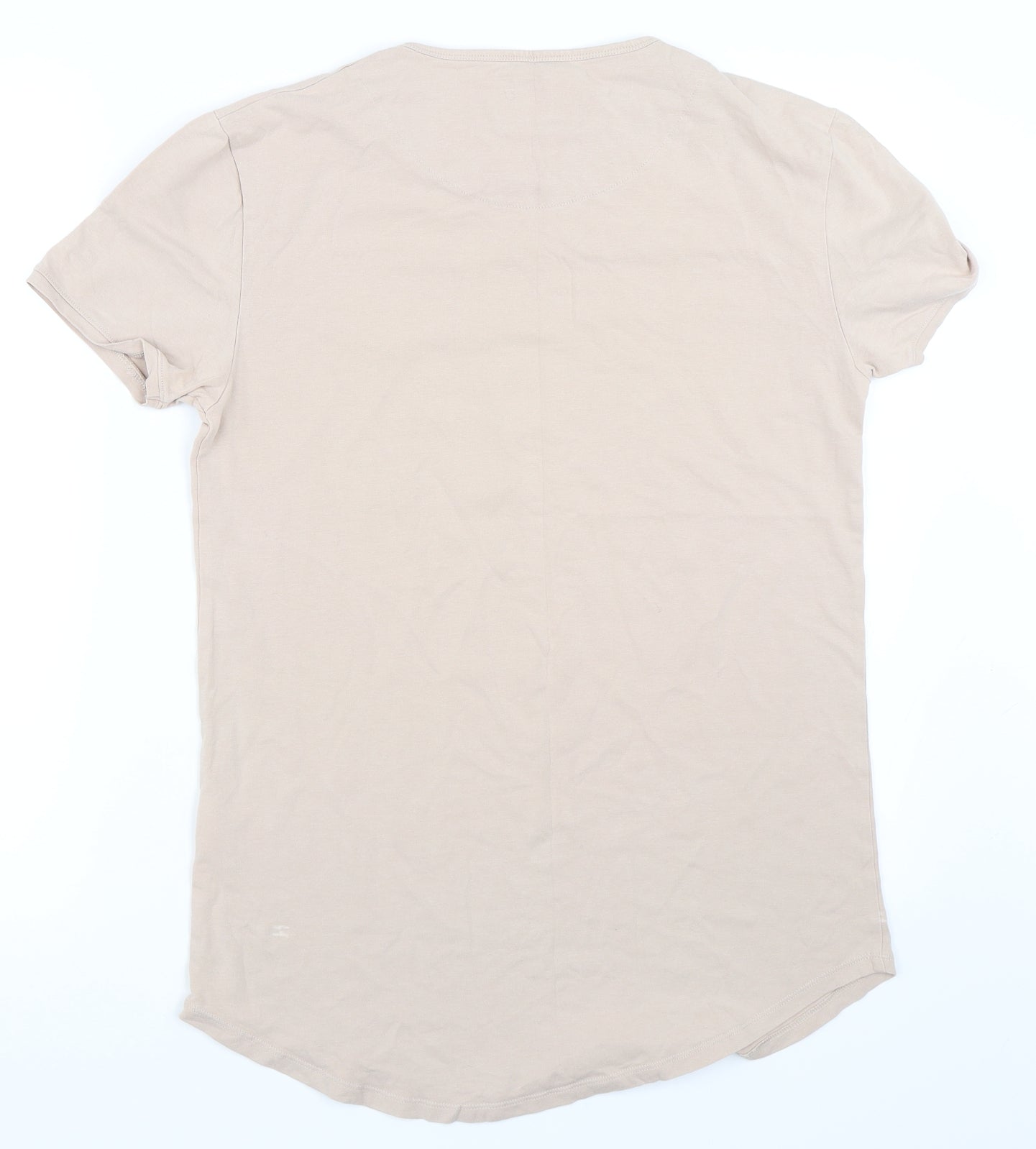 SikSilk Mens Beige    T-Shirt Size M