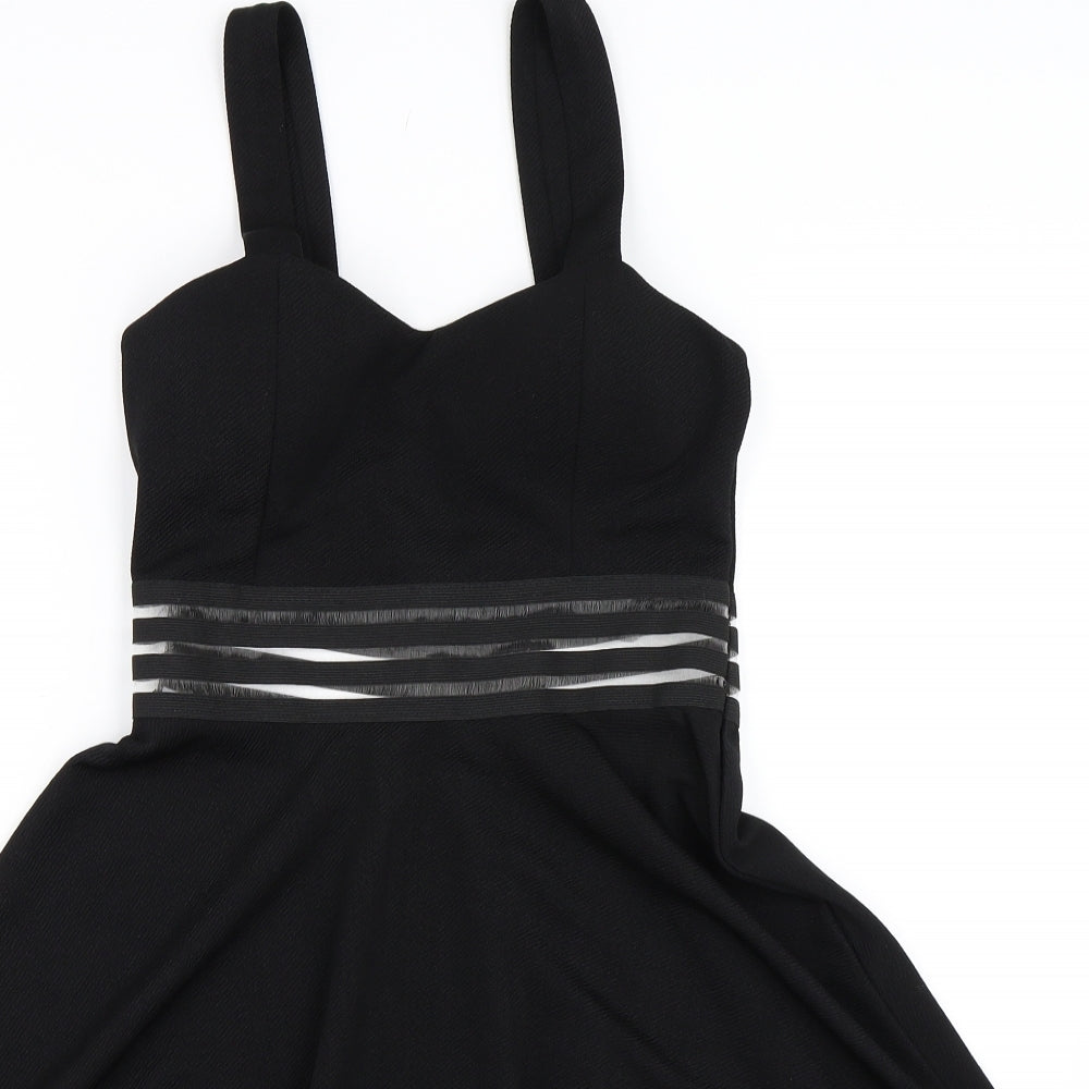 New Look Womens Black   Skater Dress  Size 12