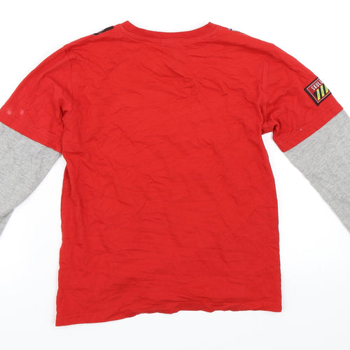 George Boys Red   Basic T-Shirt Size 9-10 Years  - deadly 60