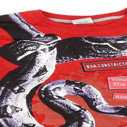 George Boys Red   Basic T-Shirt Size 9-10 Years  - deadly 60