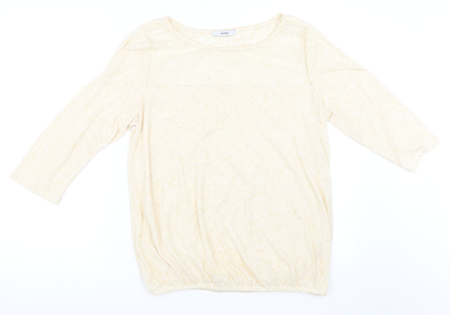 George Womens Beige   Basic T-Shirt Size 16