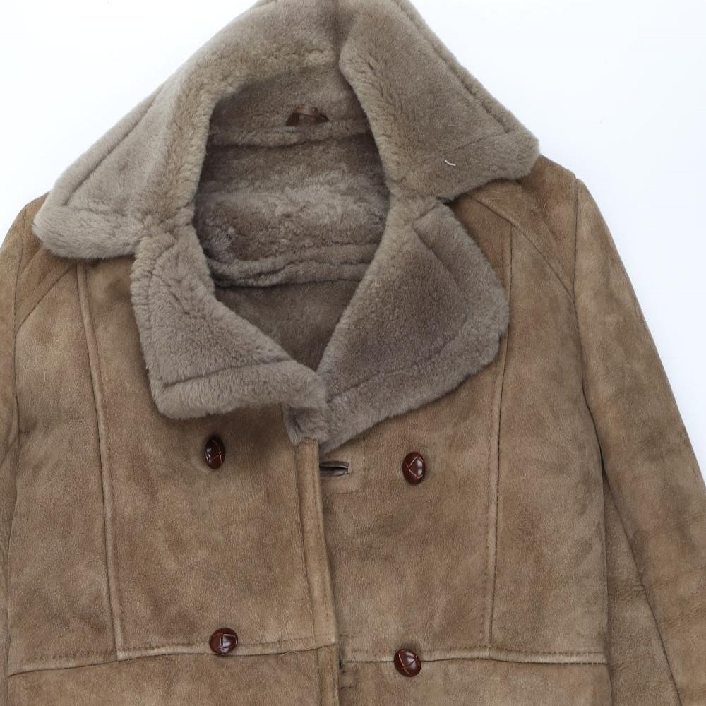 Preworn Mens Beige   Overcoat Coat Size 40