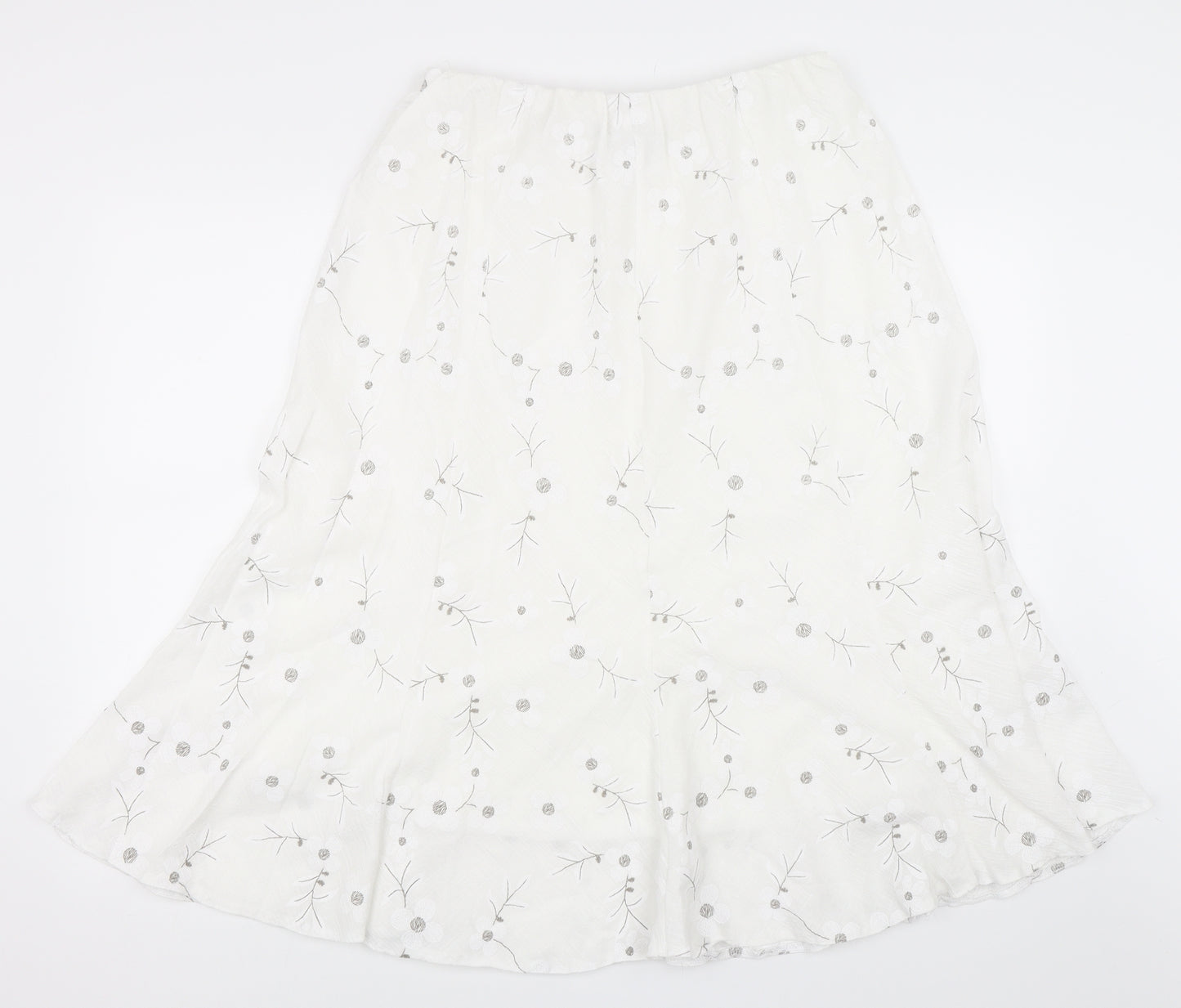 Saloos Womens White   Flare Skirt Size 20