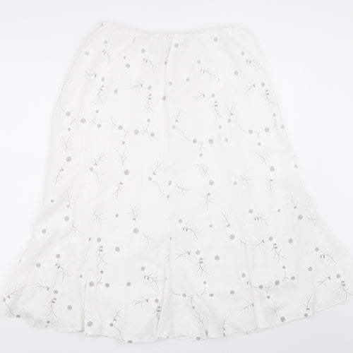 Saloos Womens White   Flare Skirt Size 20