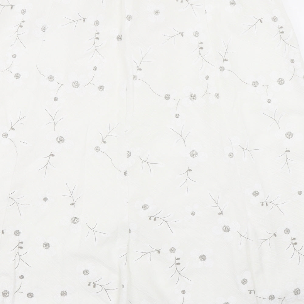 Saloos Womens White   Flare Skirt Size 20