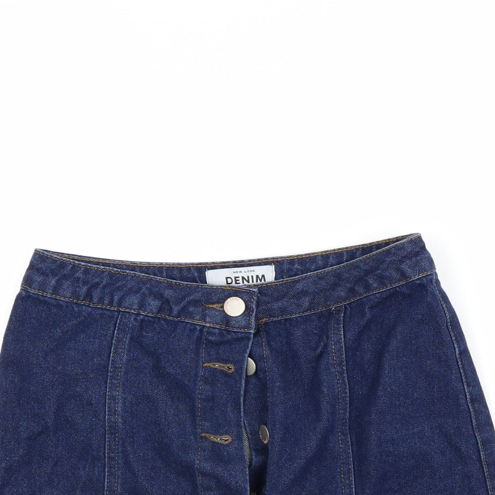 New Look Womens Blue  Denim Mini Skirt Size 6