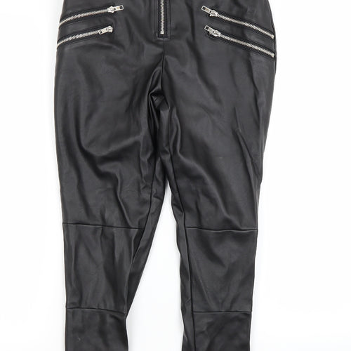 Missguided Womens Black   Trousers  Size 8 L27 in