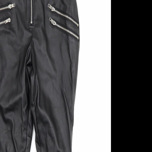 Missguided Womens Black   Trousers  Size 8 L27 in