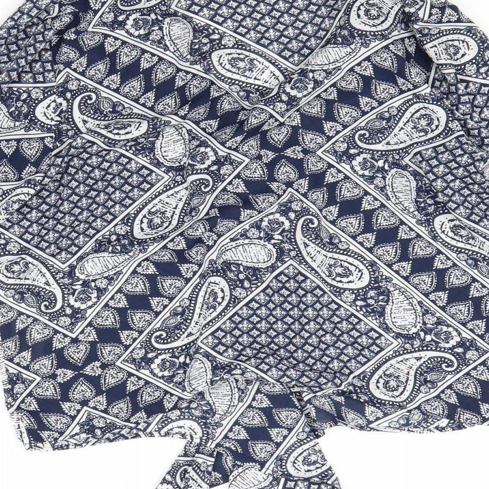 Primark Womens Blue Paisley  Basic Blouse Size 10