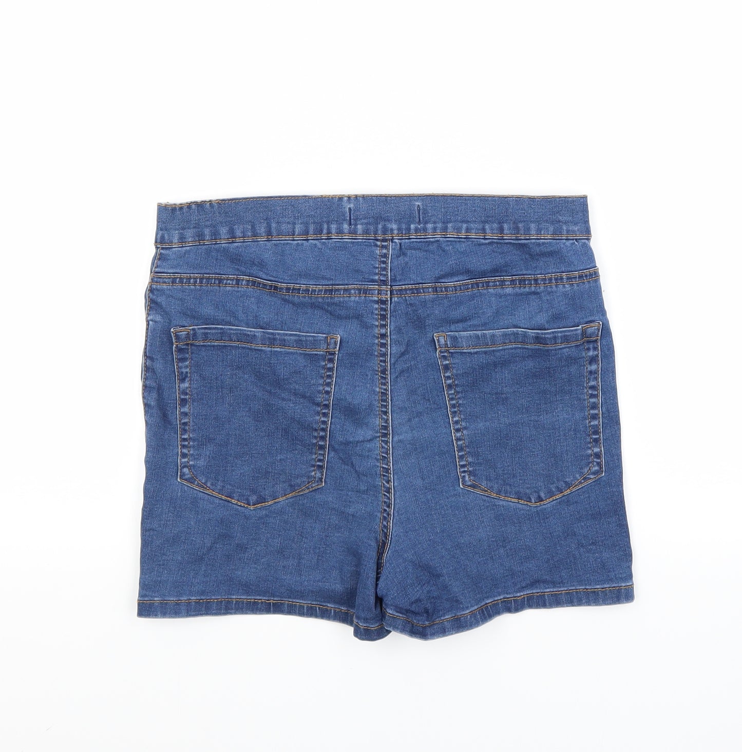 Primark Womens Black  Denim Cut-Off Shorts Size 10