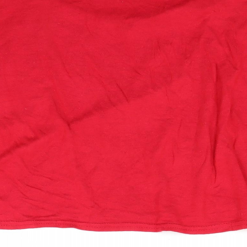 PRETTYLITTLETHING Womens Red   Cropped T-Shirt Size 12