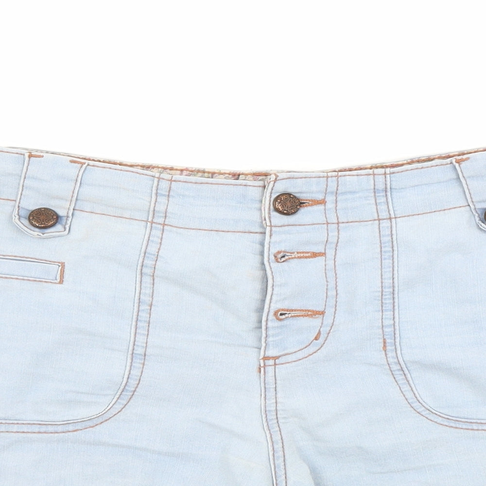 Primark Womens Blue   Cut-Off Shorts Size 12