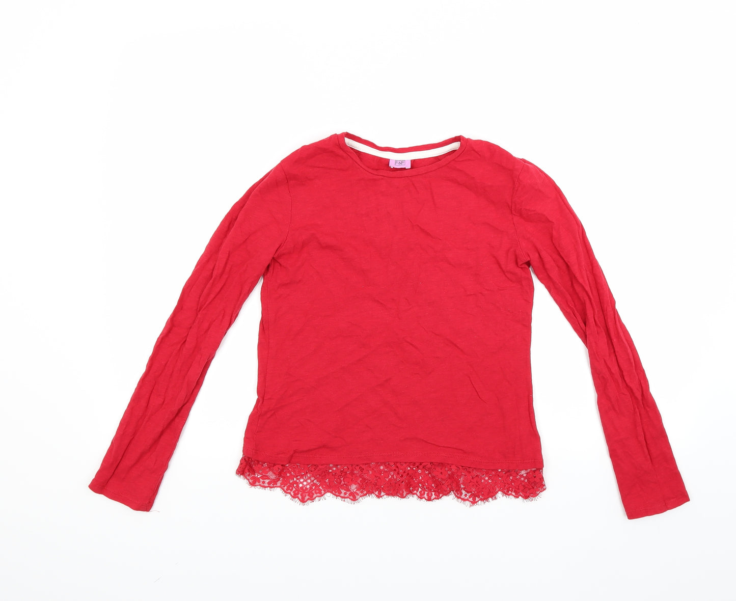 F&F Girls Red   Pullover Sweatshirt Size 10-11 Years