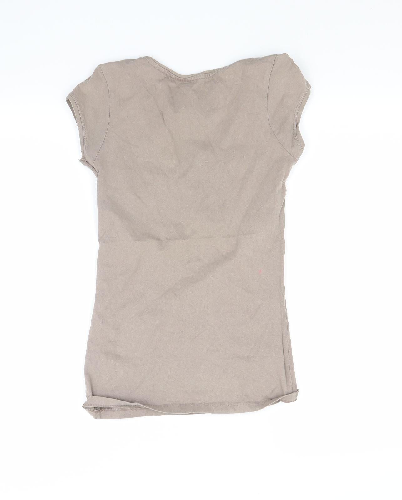 Atmosphere Womens Brown   Basic T-Shirt Size 8