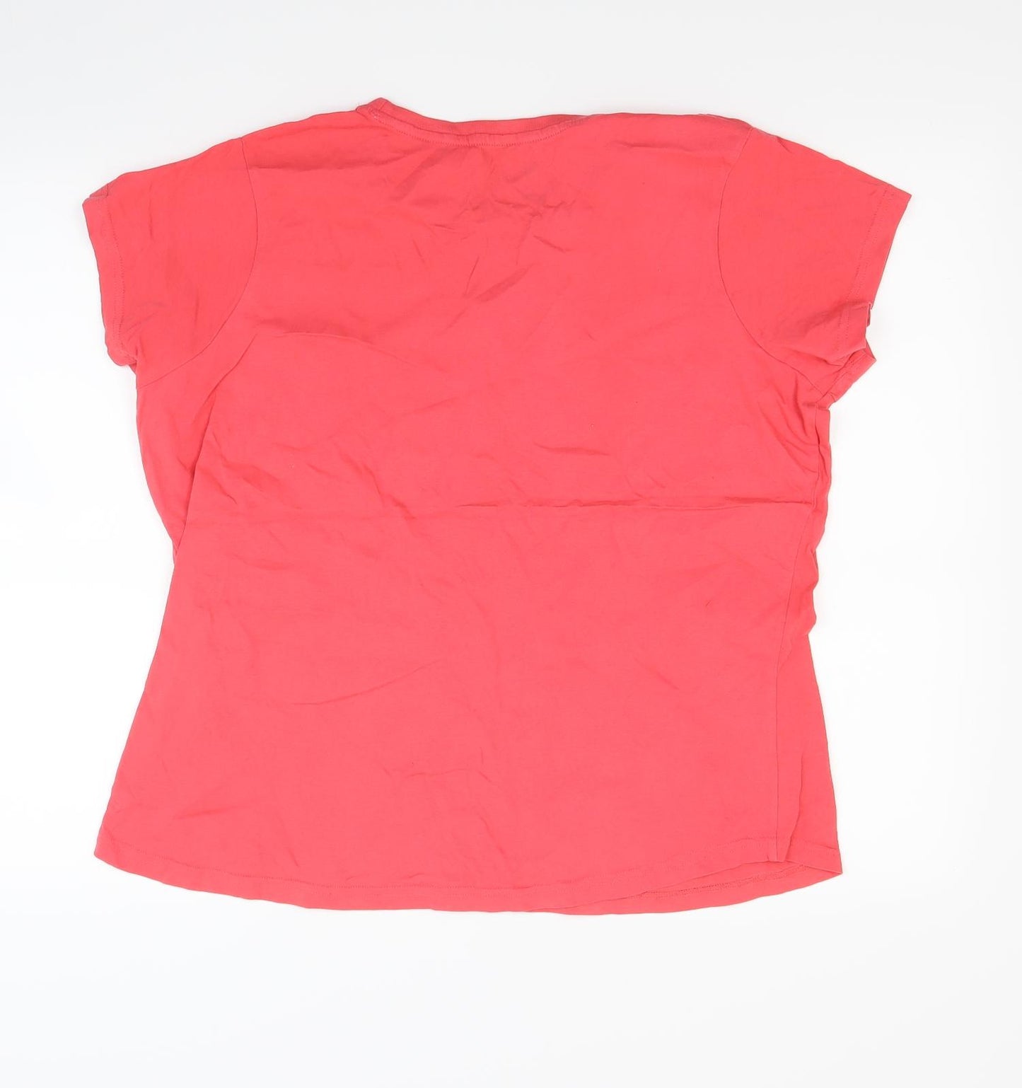Nutmeg Womens Red   Basic T-Shirt Size 16
