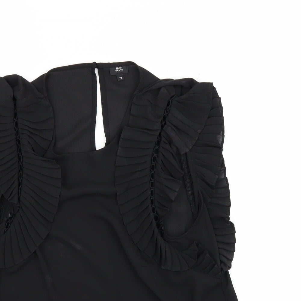 River Island Womens Black   Basic Blouse Size 12