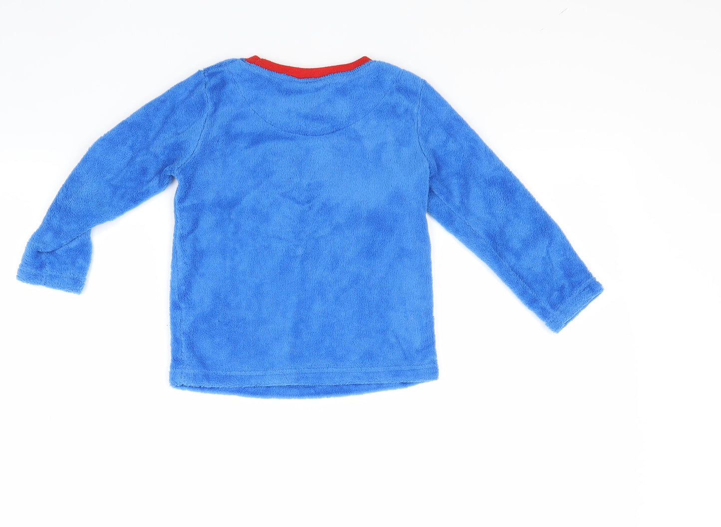 Primark Boys Blue  Fleece  Pyjama Top Size 2-3 Years  - superman
