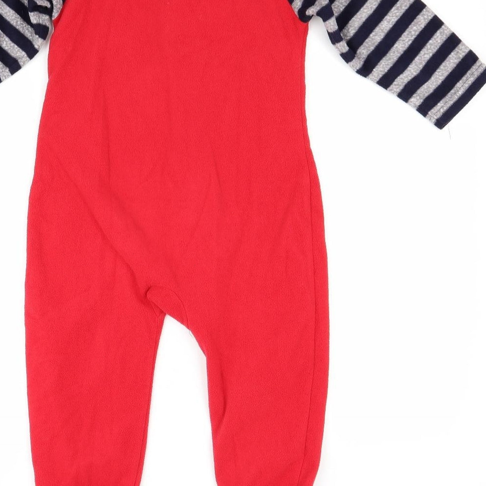early days Boys Red  Fleece  Bodysuit Size 2-3 Years