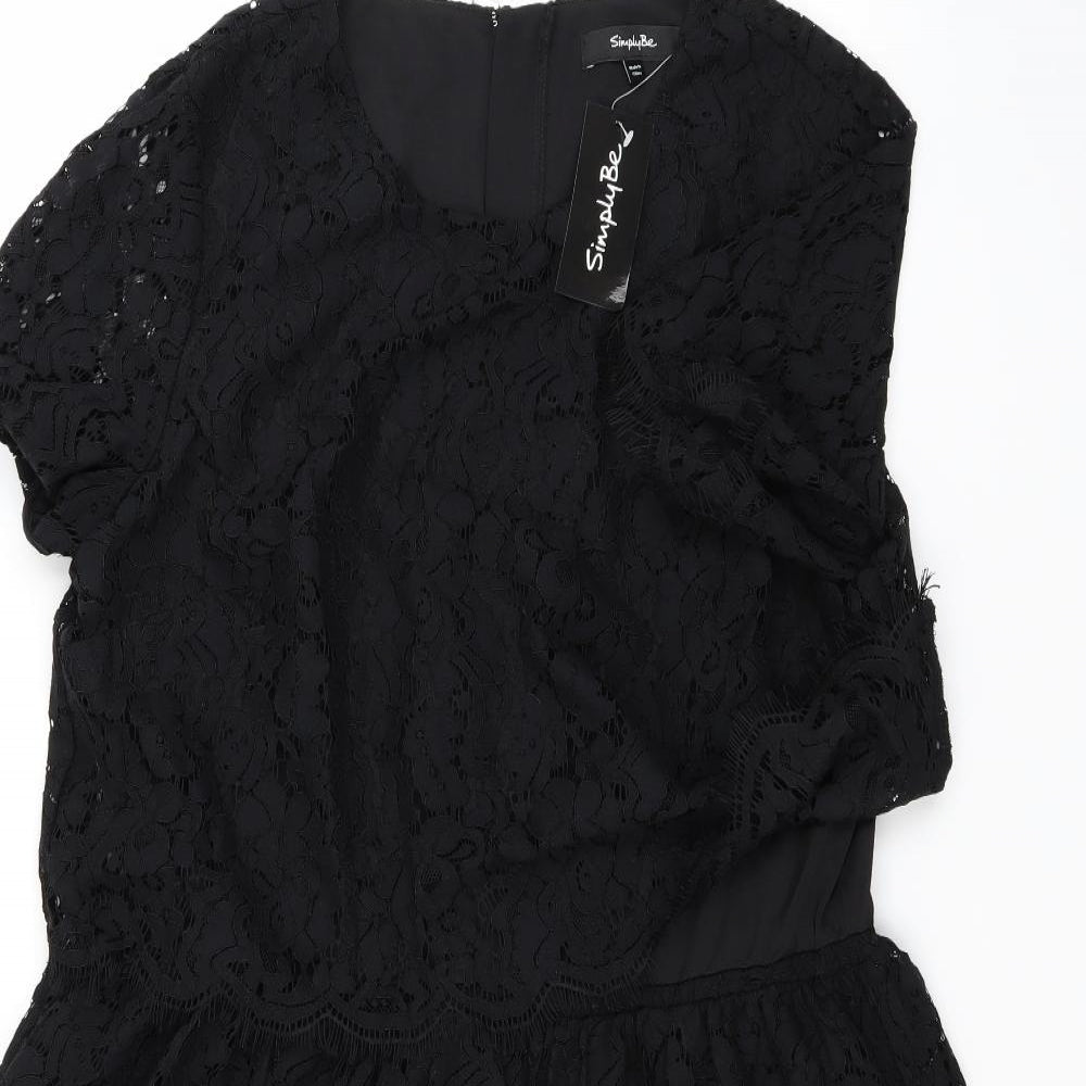 Simply Be Womens Black   A-Line  Size 18
