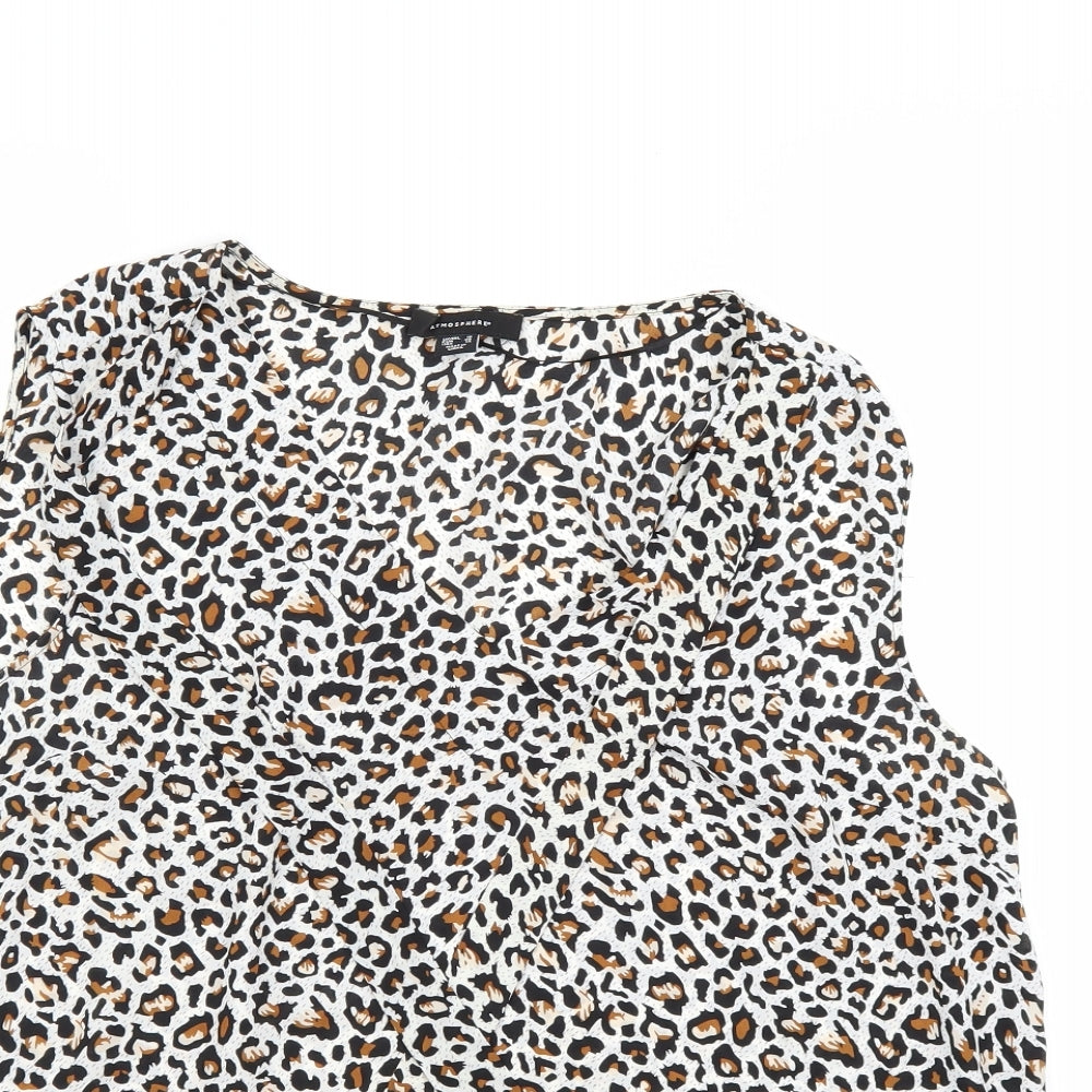 Atmosphere Womens Multicoloured Animal Print  Basic Blouse Size 18