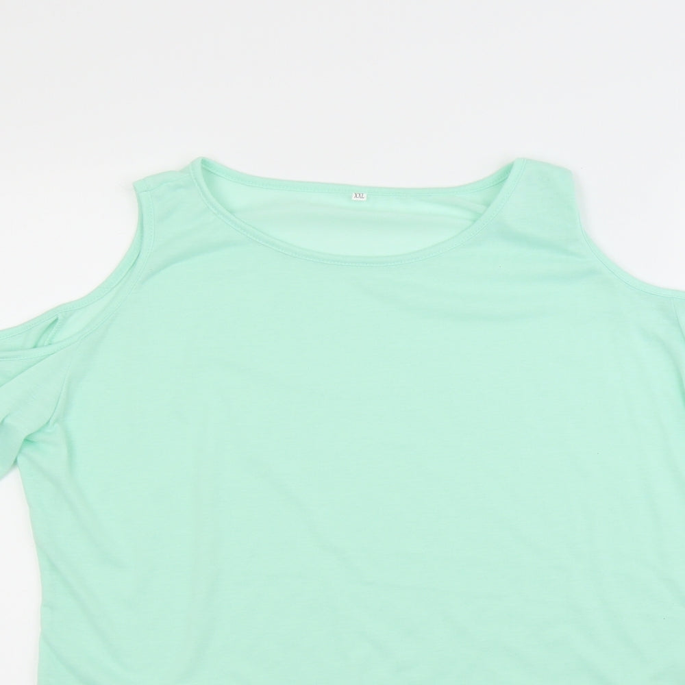 Preworn Womens Green   Basic T-Shirt Size 2XL