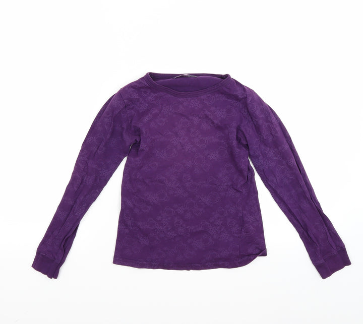 Preworn Girls Purple Pullover Sweatshirt Size 10 Years