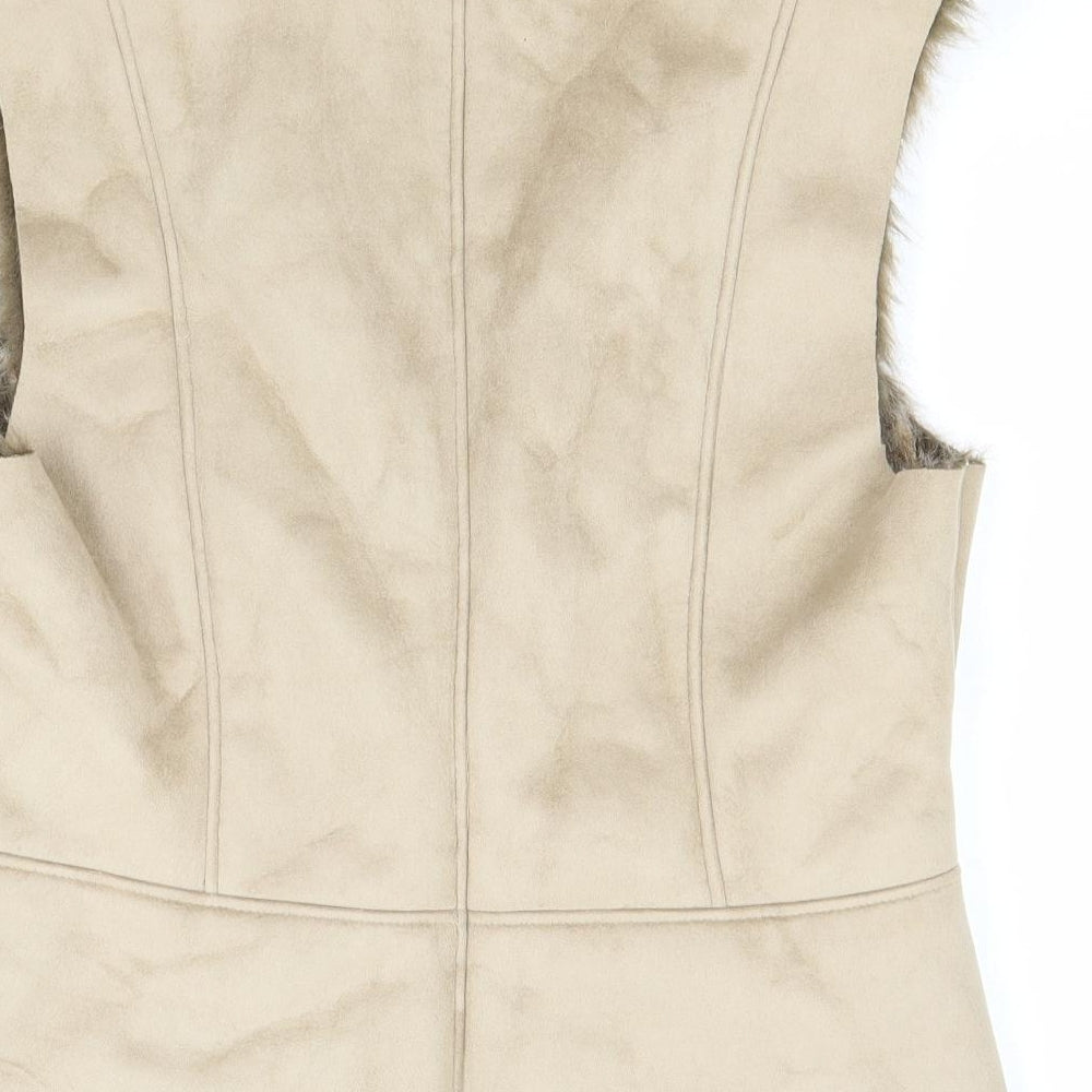 George Womens Brown   Gilet Coat Size 14