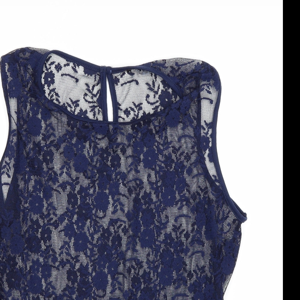 Primark Womens Blue Floral  Basic Tank Size 14