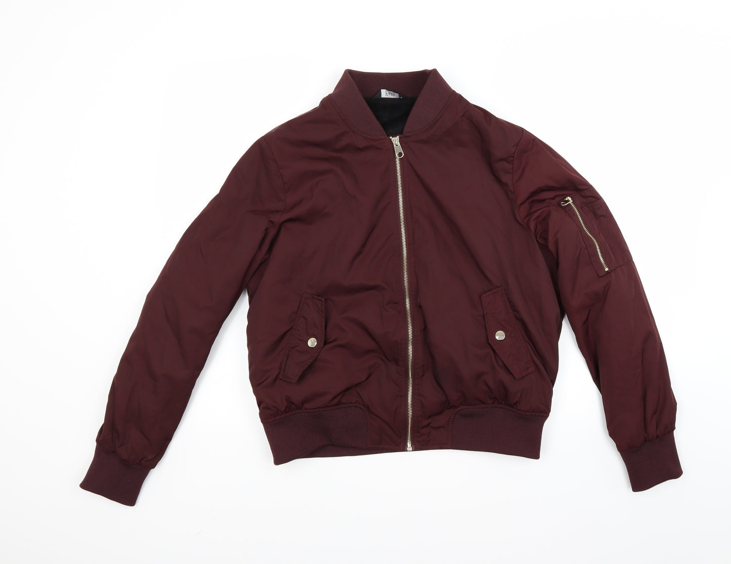 F&F Womens Red   Bomber Jacket Coat Size 12