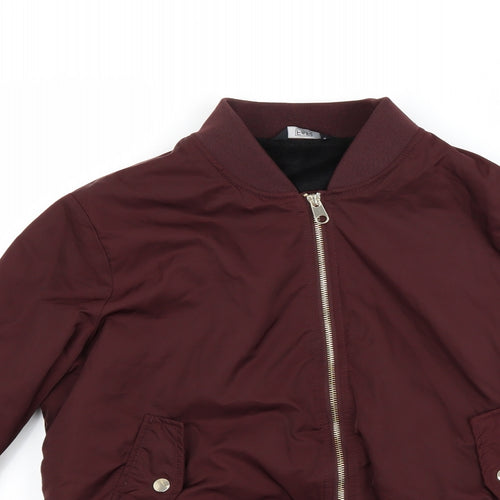 F&F Womens Red   Bomber Jacket Coat Size 12