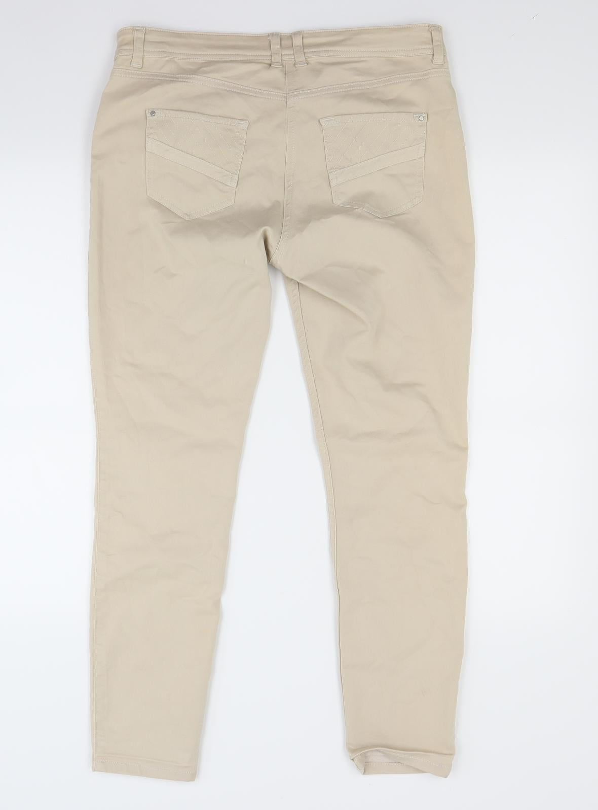 Wallis Womens Beige   Skinny Jeans Size 12 L26 in