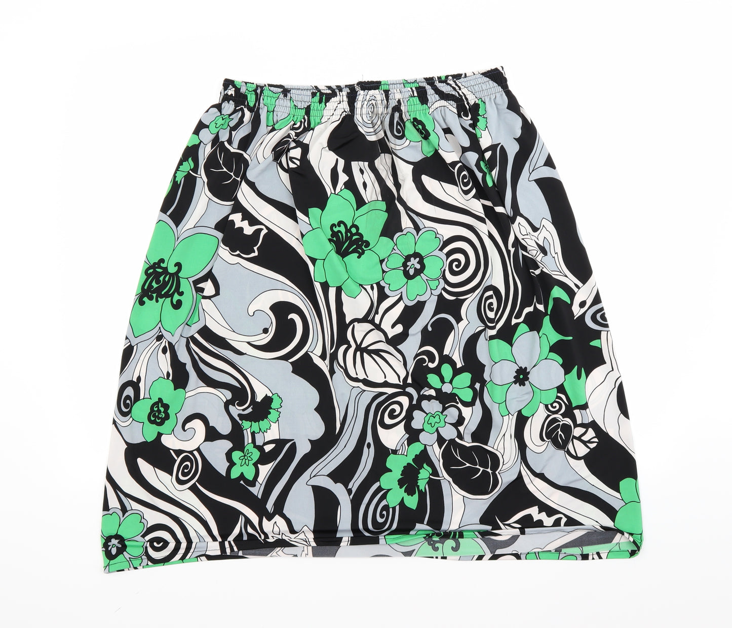 Preworn Womens Multicoloured Floral  A-Line Skirt Size 32 in