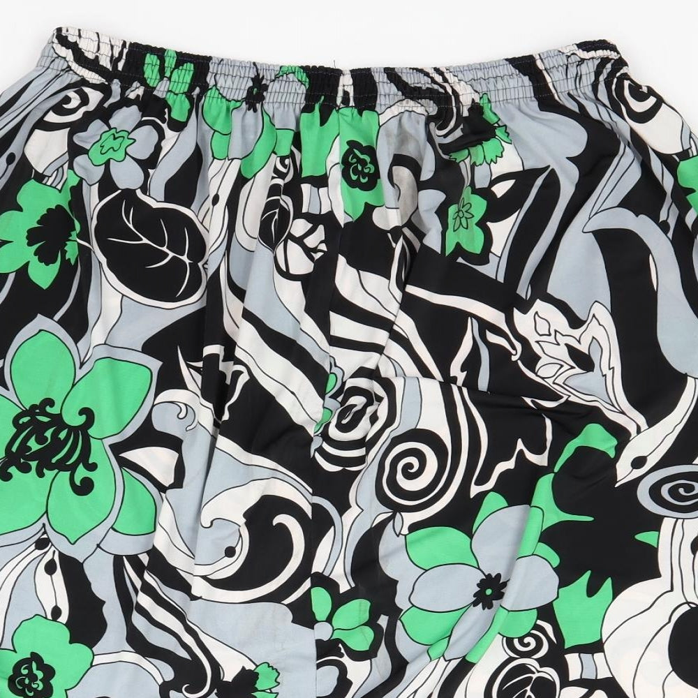Preworn Womens Multicoloured Floral  A-Line Skirt Size 32 in