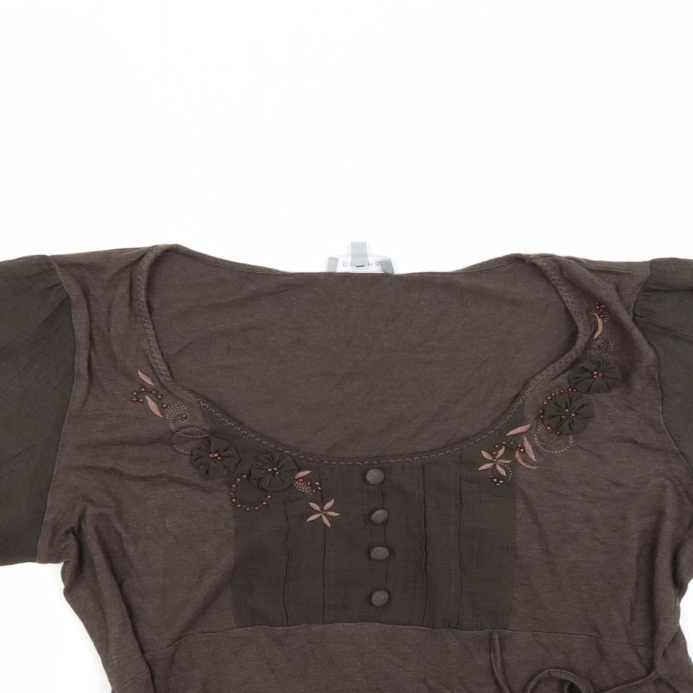 Per Una Womens Brown   Basic T-Shirt Size 14