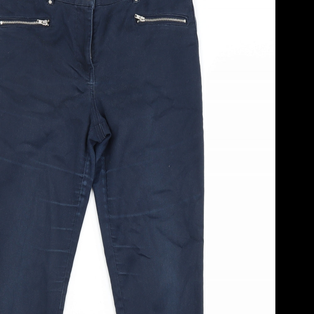 Wallis Womens Blue   Trousers  Size 12 L26 in