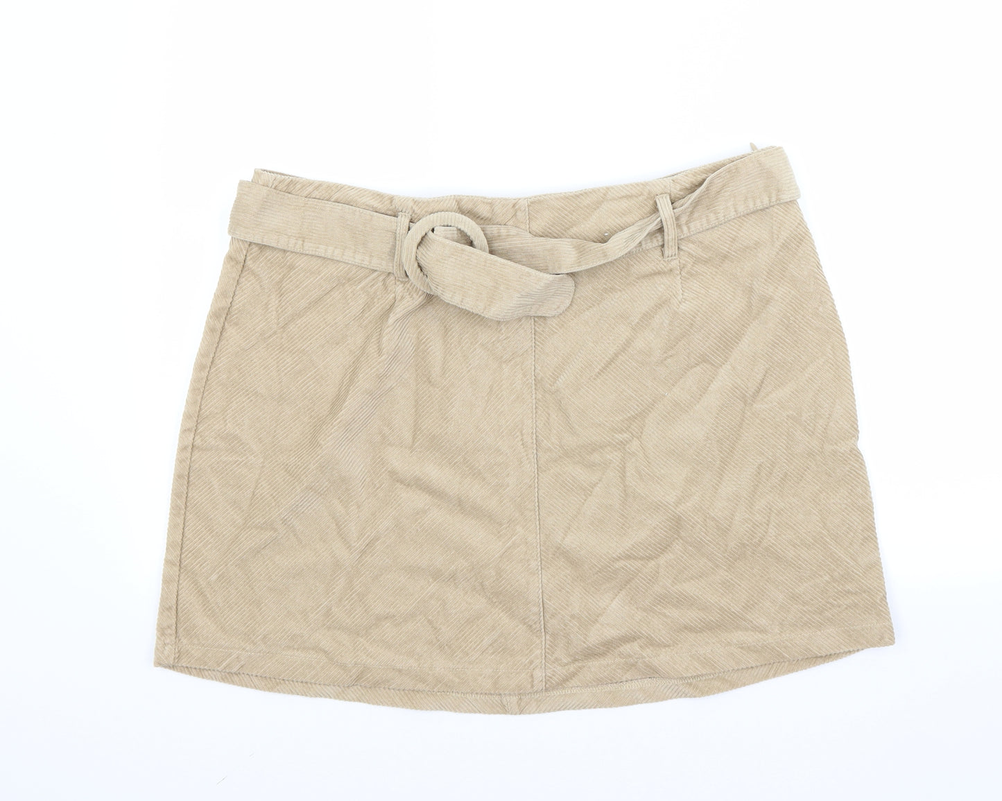 Primark Womens Beige  Corduroy Mini Skirt Size 20