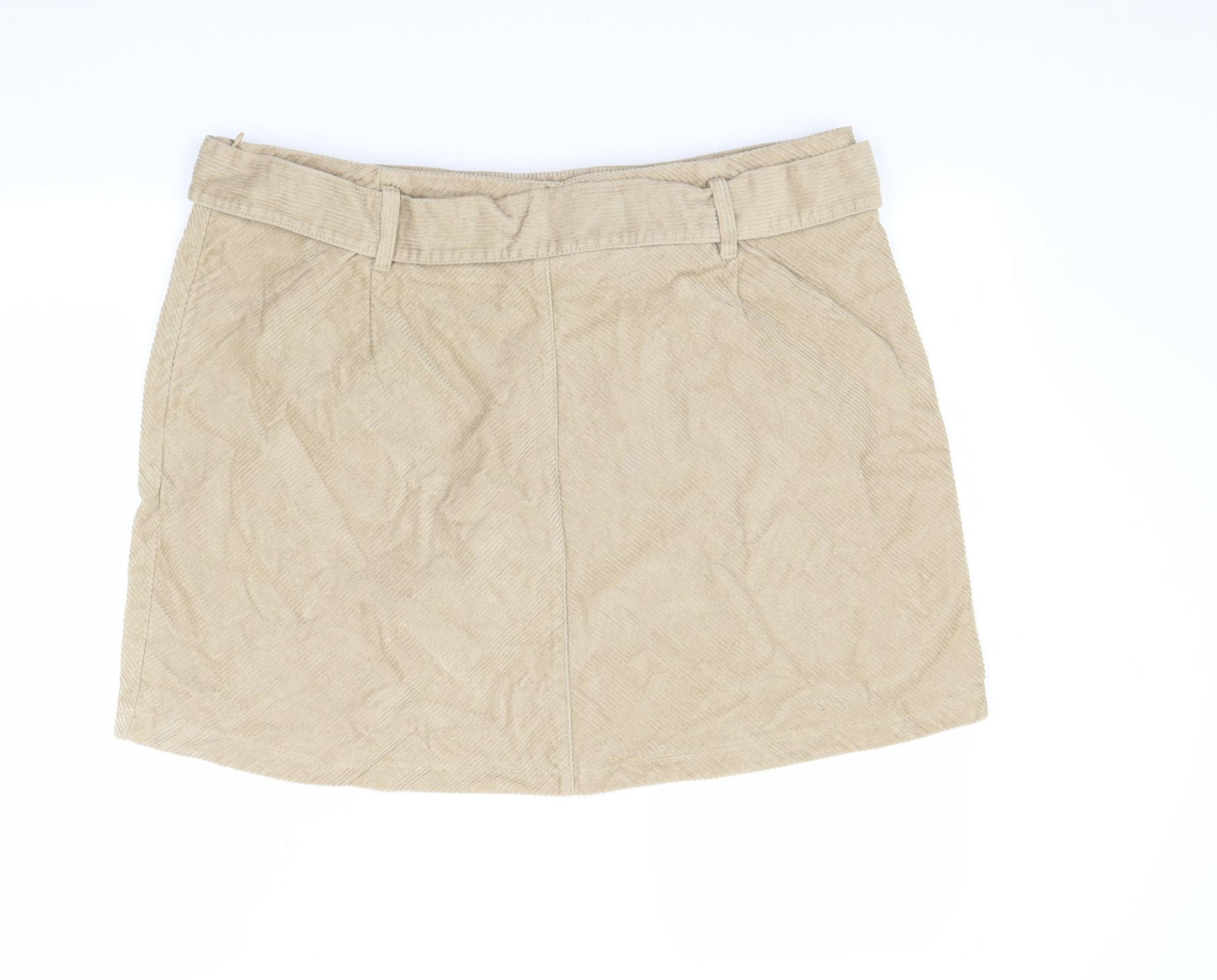 Primark Womens Beige  Corduroy Mini Skirt Size 20