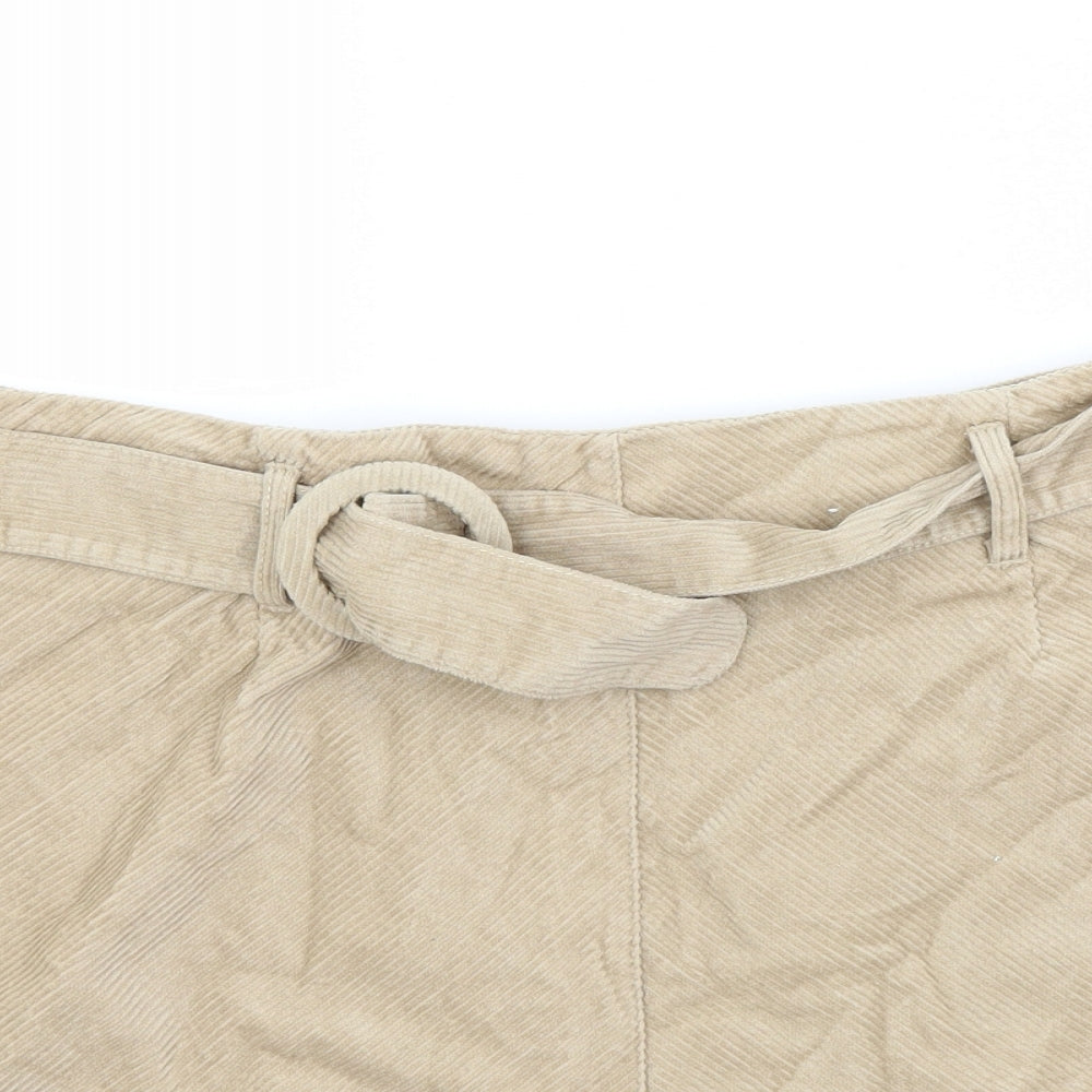 Primark Womens Beige  Corduroy Mini Skirt Size 20