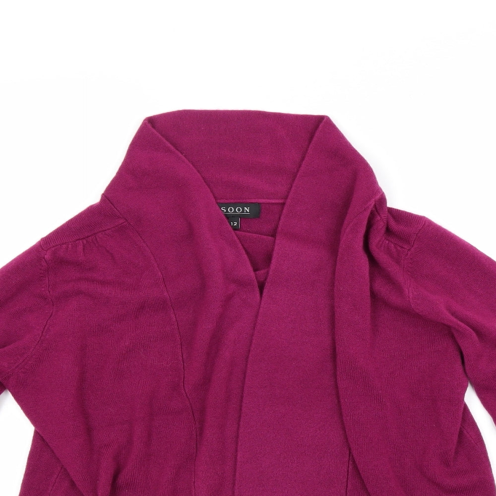Soon Womens Purple   Cardigan Jumper Size 12