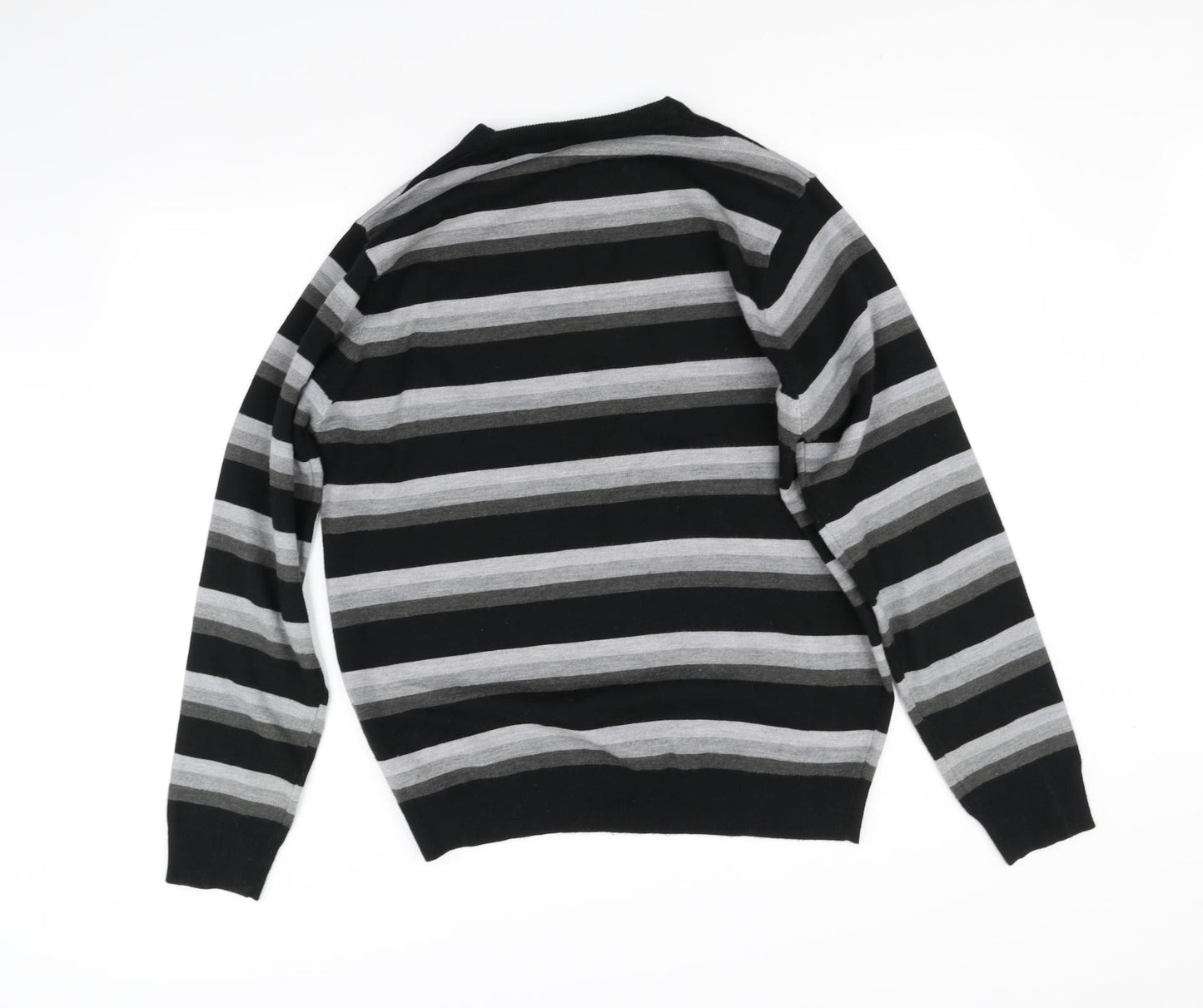 cedarwood state Womens Black Striped  Pullover Jumper Size L