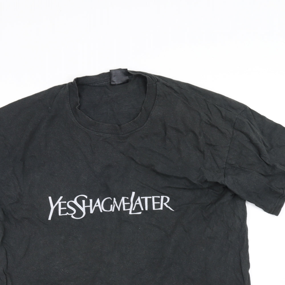 yesshagerlater Mens Grey    T-Shirt Size XL