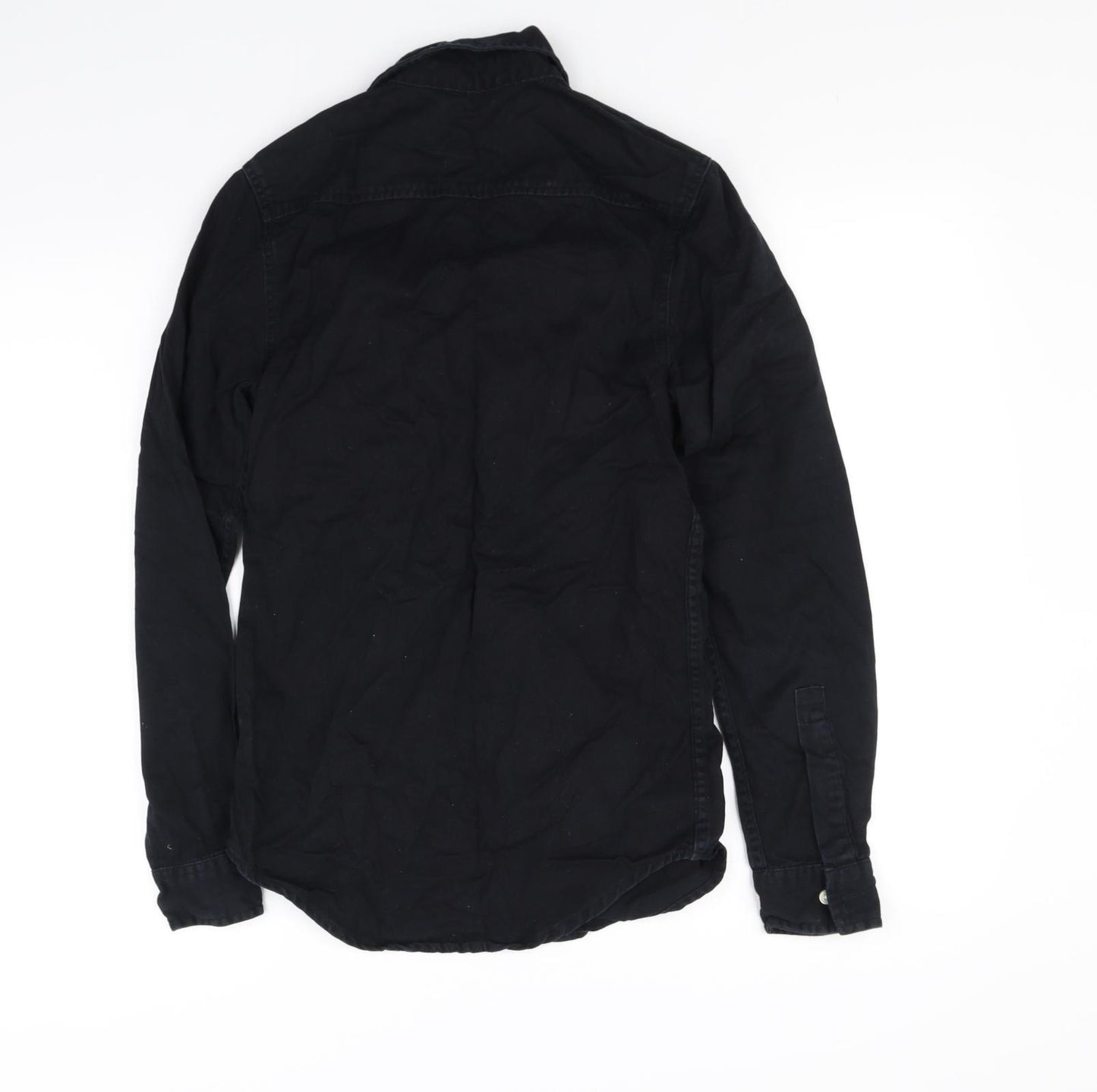 Topman Mens Black    Button-Up Size XS