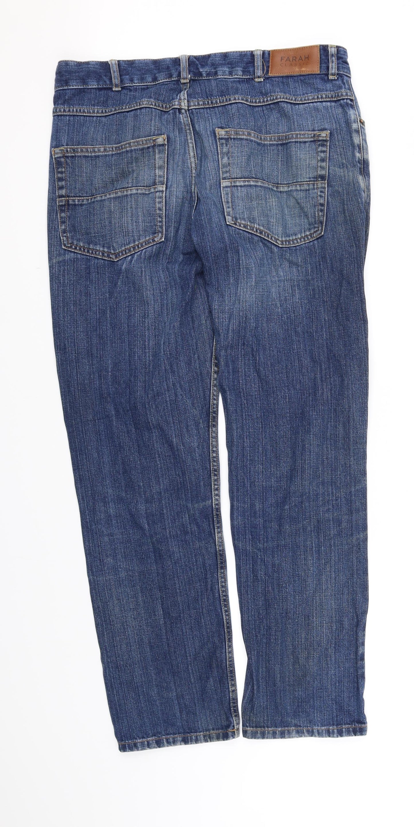 Farah Mens Blue   Straight Jeans Size 34 in L31 in