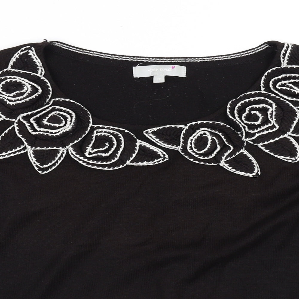 Per Una Womens Black   Pullover Jumper Size 18