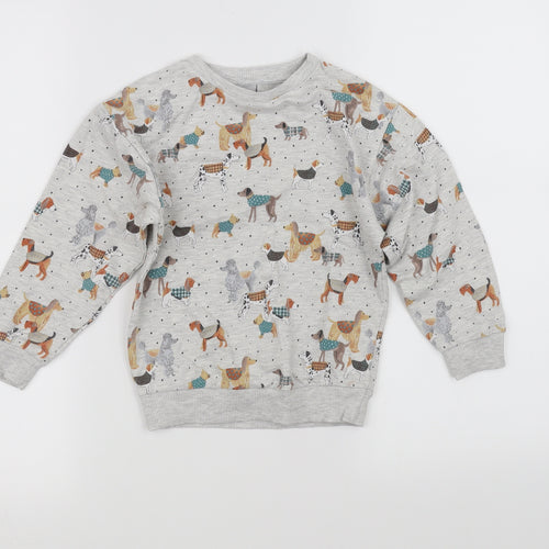 TU Girls Grey   Pullover Jumper Size 6 Years