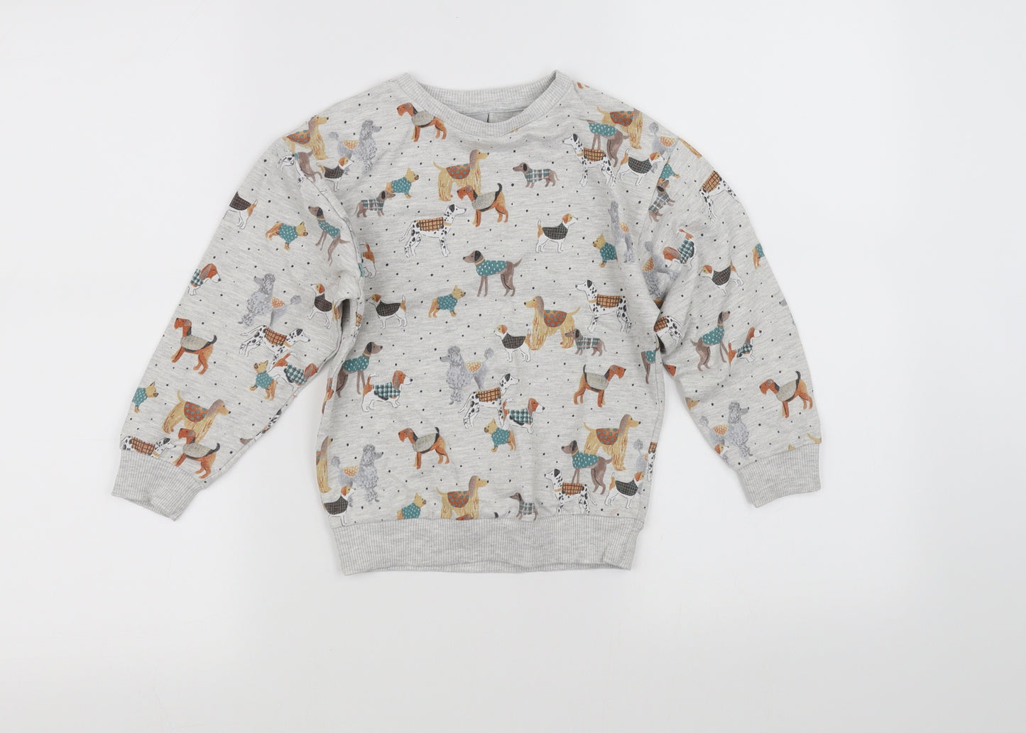 TU Girls Grey   Pullover Jumper Size 6 Years