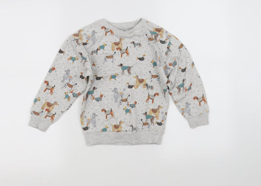 TU Girls Grey   Pullover Jumper Size 6 Years